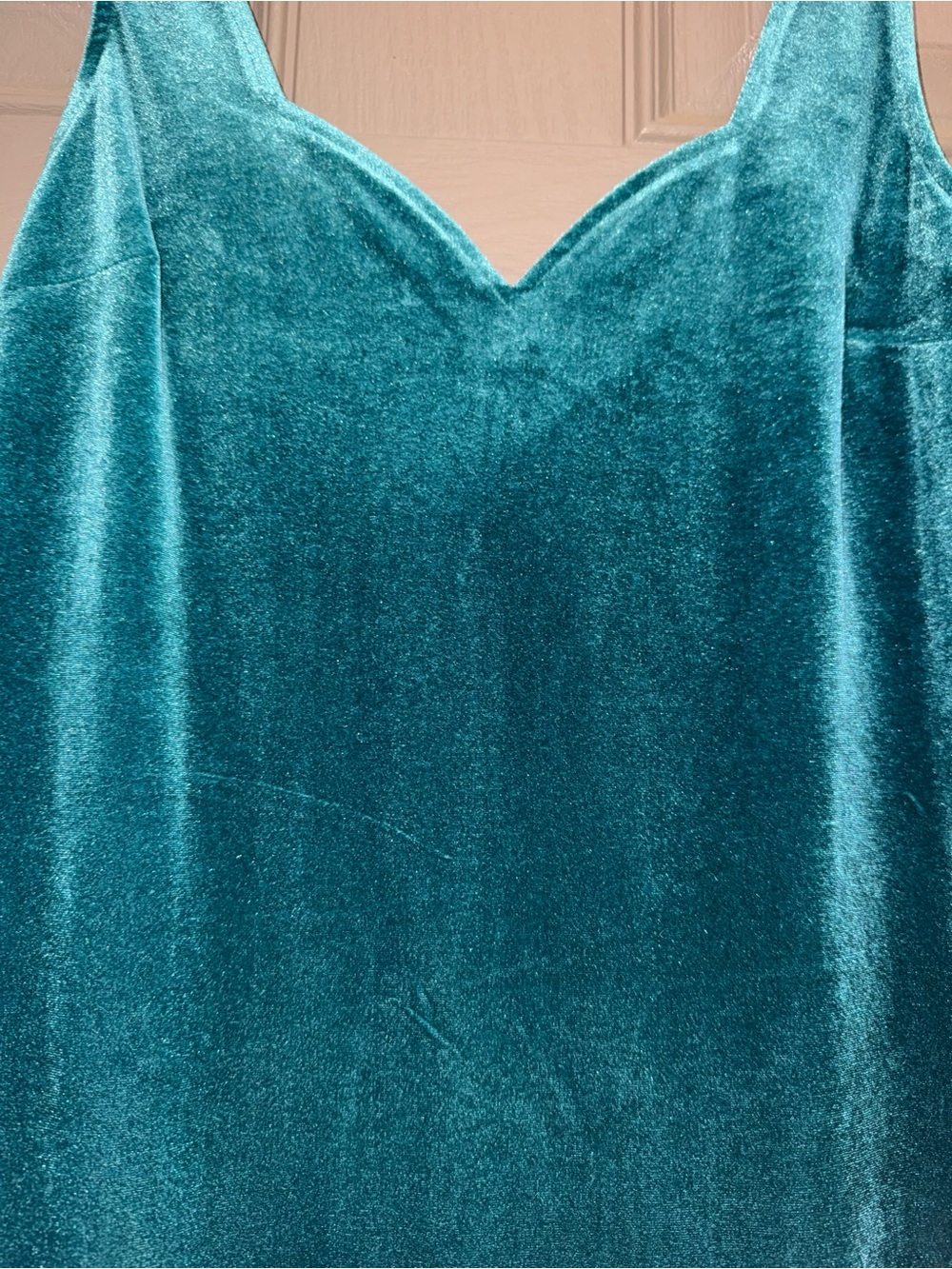 Express emerald green Velvet Mini Dress - Picture 2 of 2